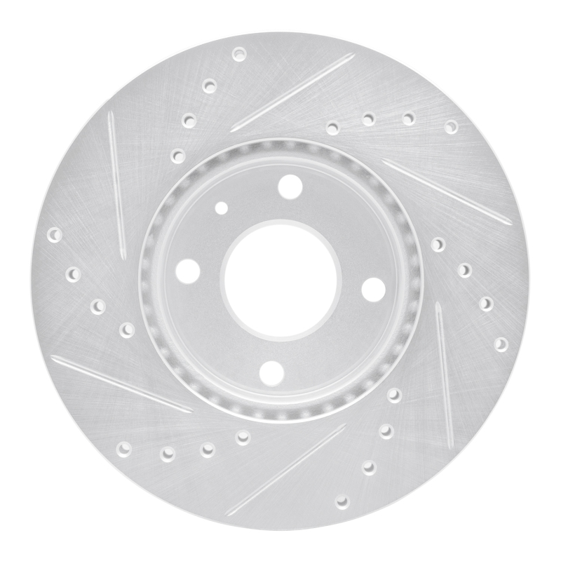 Chevrolet Spark Brake Rotor (1) - Front Right - R1 Concepts - Drilled & Slotted - Silver - `16-`22
